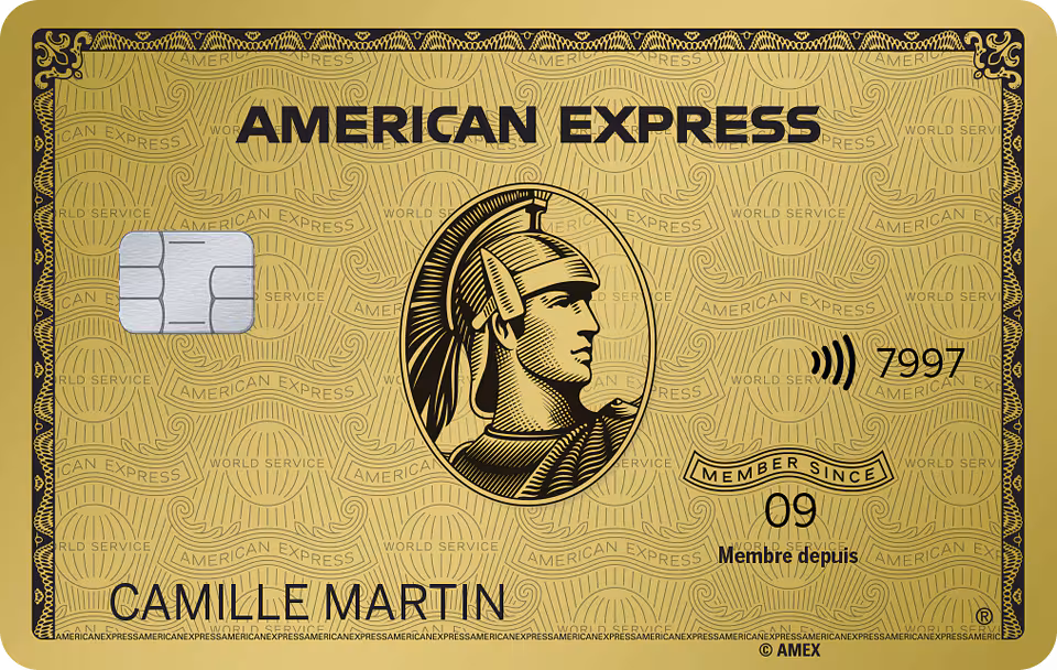 Carte American Express Gold Membership Rewards — vue de face